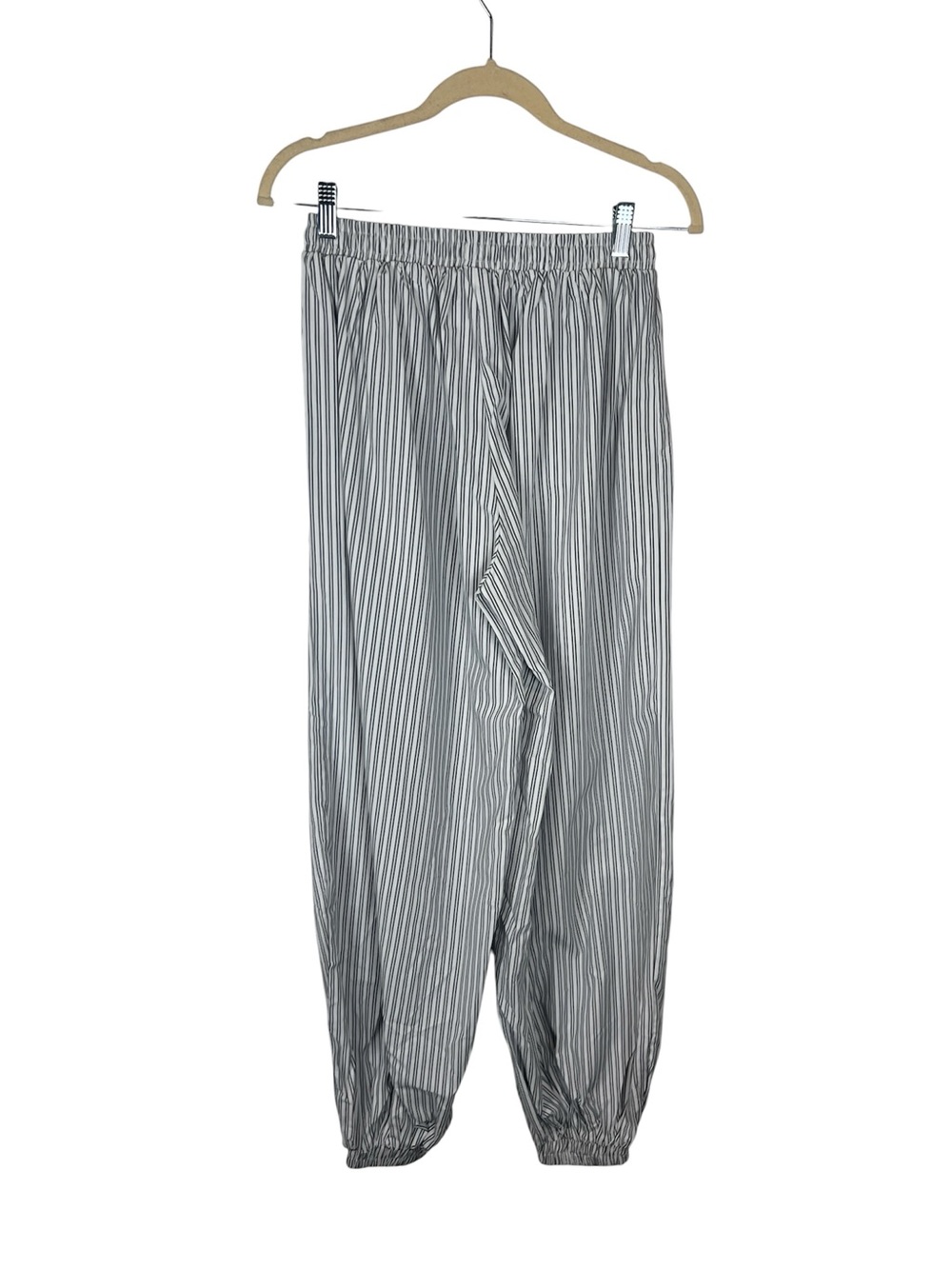Strawberry Milk Mob white gray stripe pull on balloon pants size Med NWOT - Picture 2 of 6